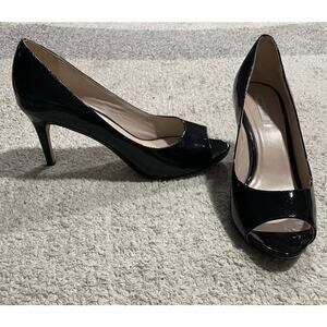 Cole Haan Black Peep Toe Heels